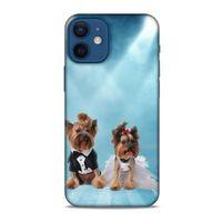 Apple iPhone 12 Mini Kılıf Köpek Kıyafetleri (18) Telefon Kılıfları Yorkshire Gömlek Papyon