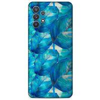 Samsung Galaxy A32 Uyumlu Kılıf Mavi Delisi (47) Crystal Flex Kılıf Yaprak