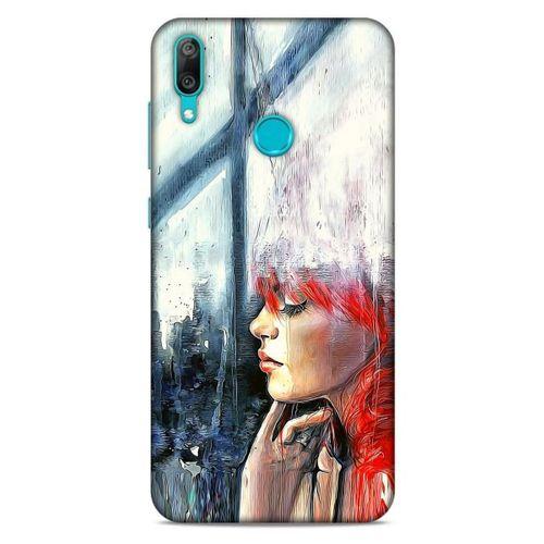 Huawei Y7 2019 Kılıf Depresyon (14) Lansman Kılıf Mor Bordo