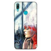 Huawei Y7 2019 Kılıf Depresyon (14) Lansman Kılıf Mor Bordo