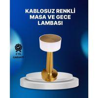 Kablosuz Dokunmatik Masa Lambası – Şık Modern Metal Gövde, Usb Şarjlı