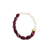 Boncuklu İnci Kolye - Kırmızı