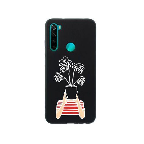 Xiaomi Redmi Note 8 Mood Plants Premium Silikonlu Siyah Telefon Kılıfı