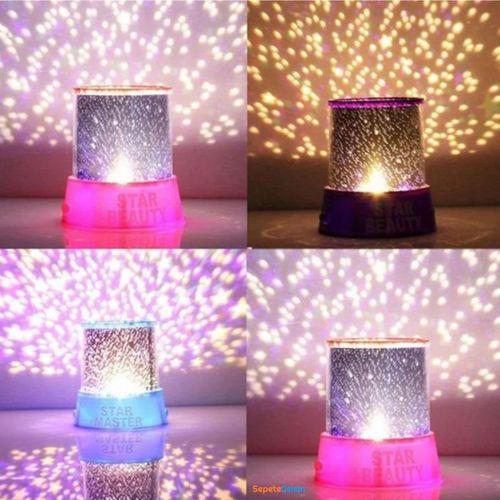 Sepetegelsin Yeni Moda Renkli Yıldızlar Led Gece Işığı Pembe