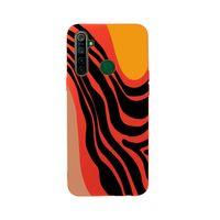 Oppo Realme 5i Modern Art Premium Silikonlu Kırmızı Telefon Kılıfı