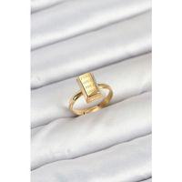 Pirinç Gold Renk Külçe Altın Model Kadın Yüzük