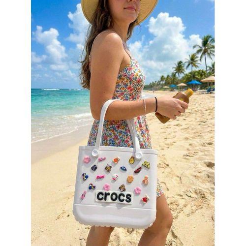 Crocs Stil Jibbitzli Kadın Plaj Çantası