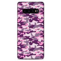 Samsung Galaxy S10 Plus Uyumlu Kılıf Mor Delisi (23) Ultra Koruma Kılıfı Kamuflaj