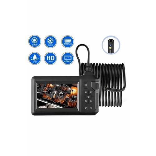 Vtn-008 Ekranlı Çift Kameralı 10 Mt Sert Kablo Yılan Endoskop Kamera 8 Mm 4.3 Inc