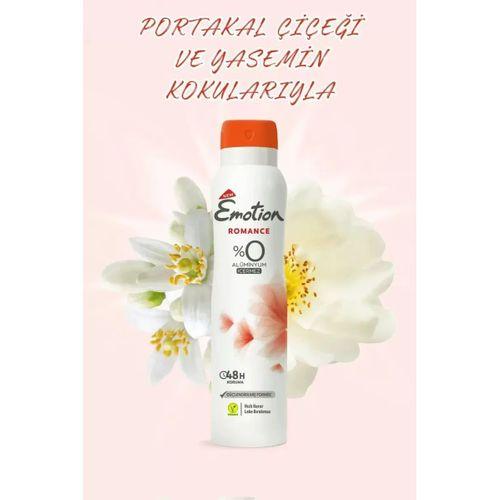 Emotion Romance Kadın Vegan Deodorant 150 Ml Hızlı Kurur, Leke Bırakmaz