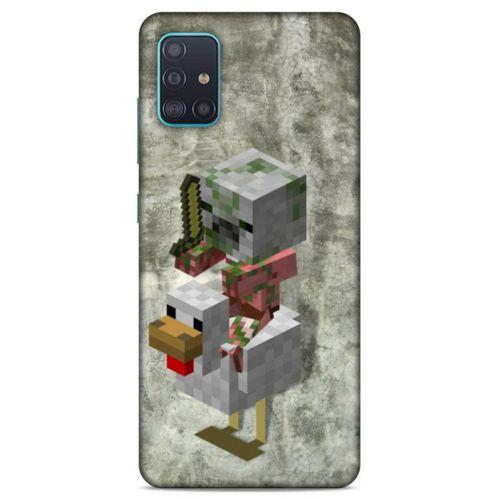 Lopard Samsung Galaxy A51 Uyumlu Kılıf PiXel (43) Thin Fit Kılıf Tavuk MC