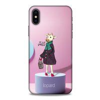 Apple Iphone X Kılıf FunnyMaX (8) Baskılı Kılıf Pembe Mavi