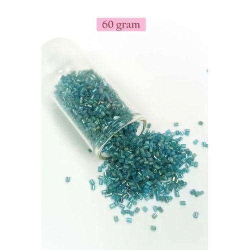 Kesme Cam Boncuk 2mm - 60 Gram - Şeffaf Çam Yeşili - BNC380