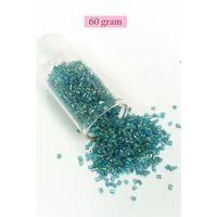 Kesme Cam Boncuk 2mm - 60 Gram - Şeffaf Çam Yeşili - BNC380