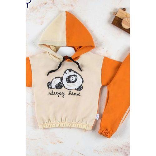 Panda Desenli Kapişonlu Erkek Bebek Takımı