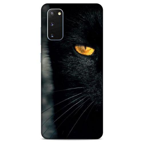 Lopard Samsung Galaxy S20 Uyumlu Kılıf Kediler (42) Rugged Armor Kılıf Siyah Kedi