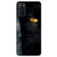 Lopard Samsung Galaxy S20 Uyumlu Kılıf Kediler (42) Rugged Armor Kılıf Siyah Kedi