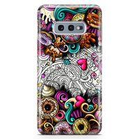 Samsung Galaxy S10e Kılıf Donut Doodle Arka Kapak Koruma Desenli Full Koruyucu