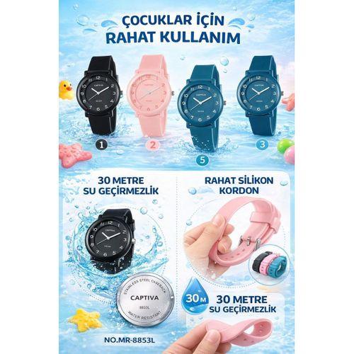 Captiva Analog Suya Dayanıklı Silikon Kordonlu Çoçuk Kol Saati Yeni Moda Şık Tararım CP.ML.003A3