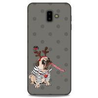 Animax Boynuzlu Pug Samsung Galaxy J6 Plus Kılıf Desenli Silikon