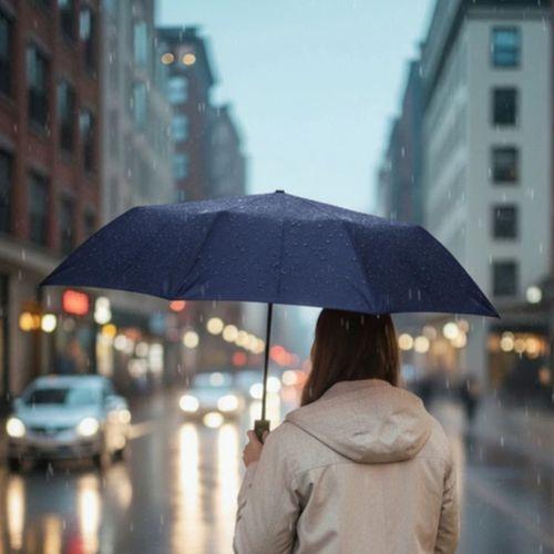 Mavi Kılıflı Otomatik Kompakt Şemsiye