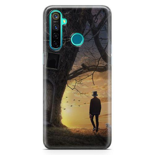 Oppo Realme 5 Pro Kılıf Yalnız Kovboy Arka Kapak Koruma Desenli Full Koruyucu
