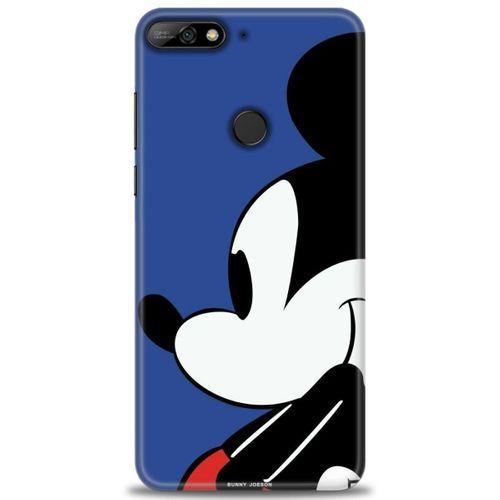 Huawei Y7 2018 Kılıf HD Baskılı Kılıf - Micky Mouse + Tam Ekran Koruyucu