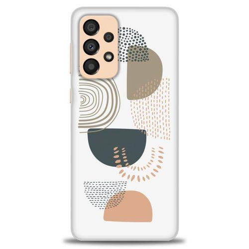 Samsung Galaxy A33 5G Kılıf HD Baskılı Kılıf - Turuncu Yarım Daire + Tam Ekran Koruyucu