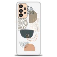 Samsung Galaxy A33 5G Kılıf HD Baskılı Kılıf - Turuncu Yarım Daire + Tam Ekran Koruyucu