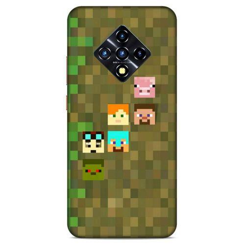 Lopard İnfinix Zero 8 Uyumlu Kılıf PiXel (14) Lansman Kılıf Minecraft Karakterleri