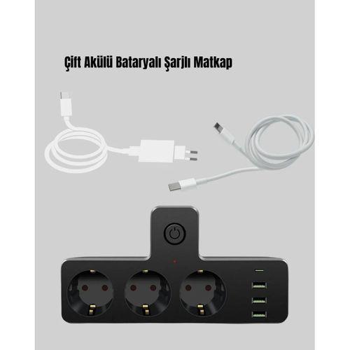Masa Üstü Çoklu Priz Usb Ve Type-c Çıkışlı Güç Dağıtıcı