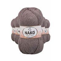 5 Adet Süper İnci El Örgü İpi 100 gr Vizon 2000