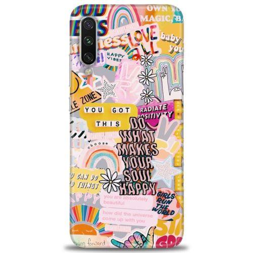 Xiaomi Mi A3 Kılıf HD Baskılı Kılıf - Good Vibes + Tam Ekran Koruyucu