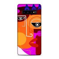 Samsung Galaxy S10 Plus Uyumlu Kılıf Face'X 35 Fit Design Kılıf Turuncu