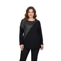 Kadın Siyah Sıfır Yaka Taşlı Bluz BGL-ST05152