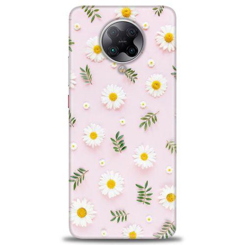 Xiaomi Poco F2 Pro Kılıf HD Baskılı Kılıf - Papatyalar + Tam Ekran Koruyucu