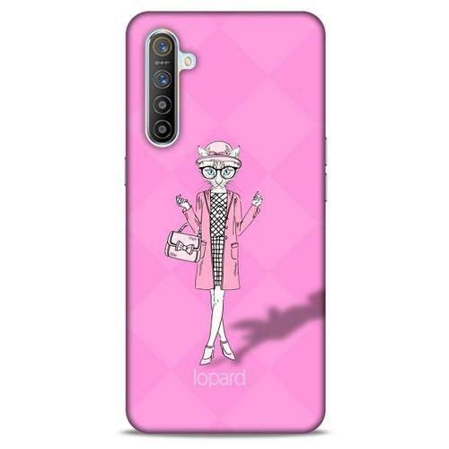 Oppo Realme XT Kılıf FunnyMaX (21) Koruyucu Kapak Şeker Pembe Kedi