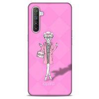Oppo Realme XT Kılıf FunnyMaX (21) Koruyucu Kapak Şeker Pembe Kedi