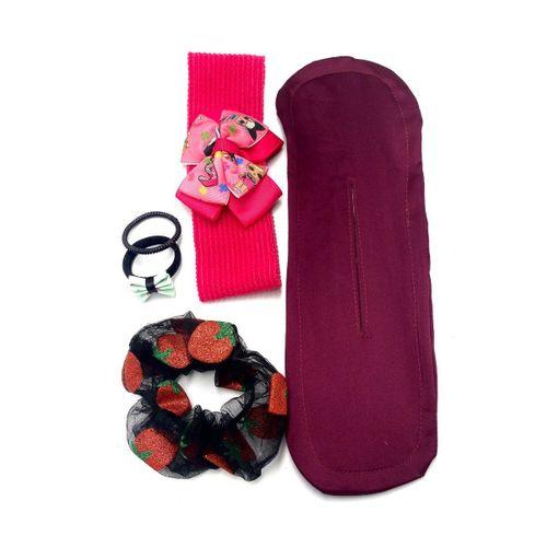 Renkli Desenli Taç Toka Bandana Set