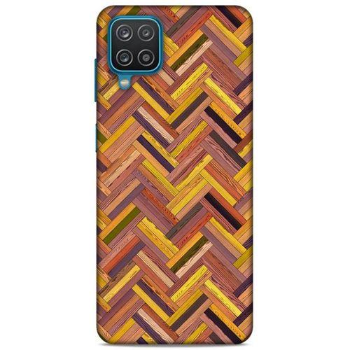 Lopard Samsung Galaxy A12 Uyumlu Kılıf Wood'X (39) Liquid Crystal Kılıf Baskılı