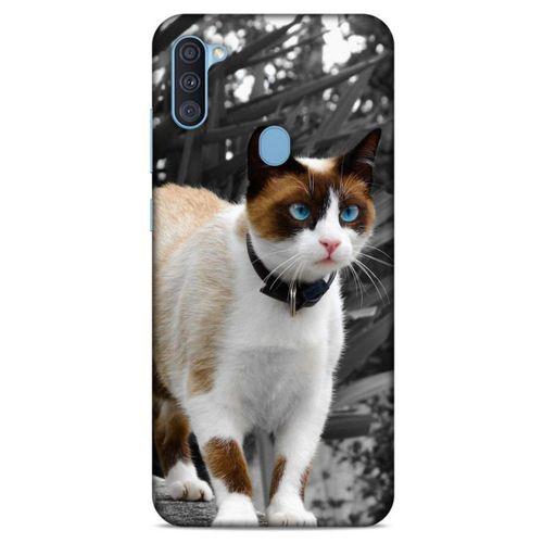 Lopard Samsung Galaxy A11 Uyumlu Kılıf Kediler (43) Thin Fit Kılıf Beyaz Kedi