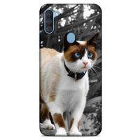 Lopard Samsung Galaxy A11 Uyumlu Kılıf Kediler (43) Thin Fit Kılıf Beyaz Kedi