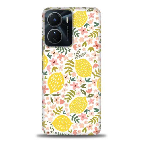 Tecno Spark 9 Pro Kılıf HD Baskılı Kılıf - Limon ve Çiçekler + Tam Ekran Koruyucu