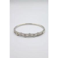 Taşlı Vip Bilezik - Gümüş