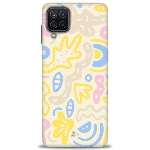 Samsung Galaxy M12 Kılıf HD Baskılı Kılıf - Krem Tonları + Tam Ekran Koruyucu
