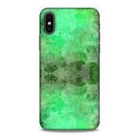 Mermer Desenli (22) Tema Tam Koruma Kılıfı Açık Yeşil Apple iPhone XS Kılıf
