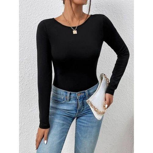 Kadın Uzun Kollu Bisiklet Yaka Süprem Bluz