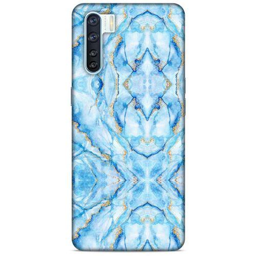 Mermer Desenli (33) Tema Hybrid Kılıf Bebek Mavisi Oppo A91 Kılıf