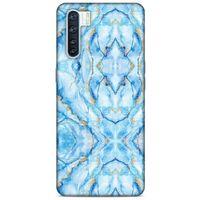 Mermer Desenli (33) Tema Hybrid Kılıf Bebek Mavisi Oppo A91 Kılıf