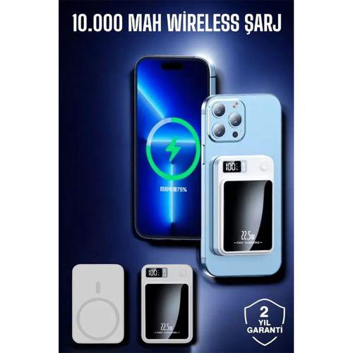 22.5w Magsafe Kablosuz Şarjlı Powerbank Dijital Ekran Ve Hızlı Şarj